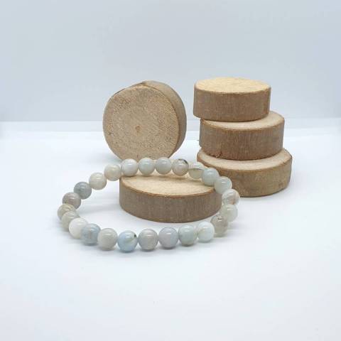 Bracelet aigue-marine - pierres naturelles 8mm