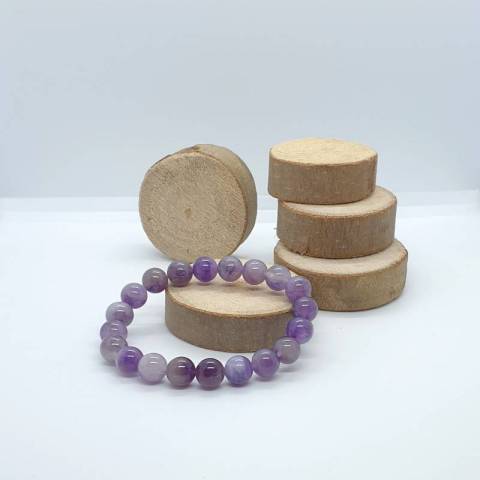 Bracelet amthyste - pierres naturelles 8mm
