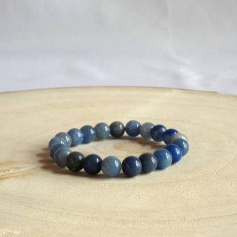 Bracelet aventurine bleue - pierres naturelles 8mm
