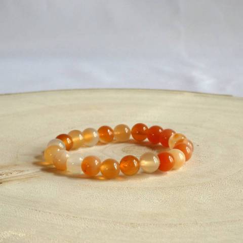 Bracelet cornaline - pierres naturelles 8mm