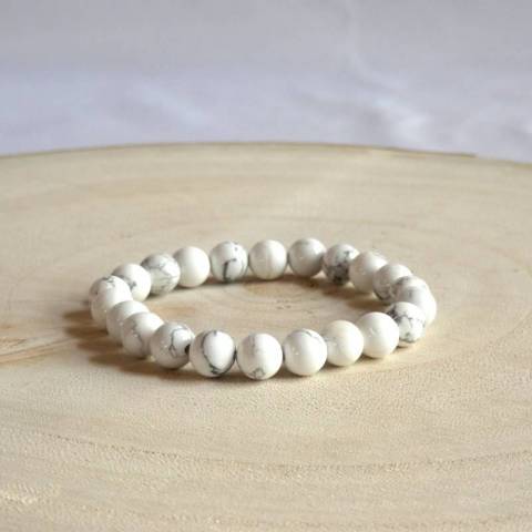 Bracelet howlite - pierres naturelles 8mm