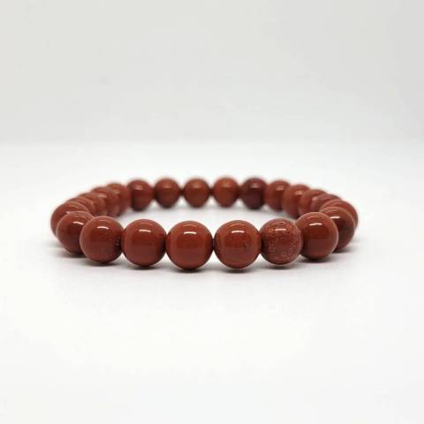 Bracelet jaspe rouge - pierres naturelles 8mm
