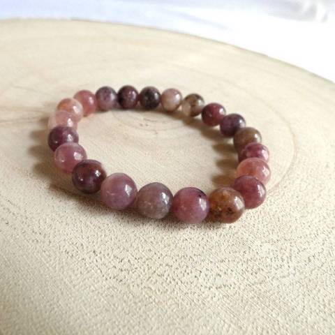 Bracelet lpidolite - pierres naturelles 8mm