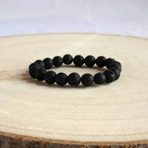 Bracelet pierre de lave - pierres naturelles 8mm