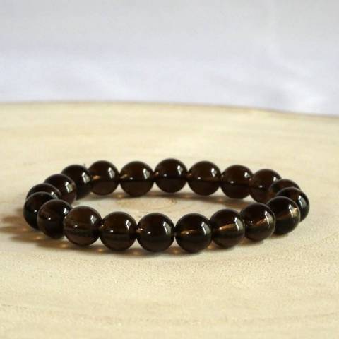 Bracelet en quartz fum - pierres naturelles 8mm