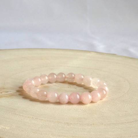 Bracelet en quartz rose - pierres naturelles 8mm
