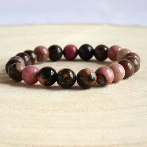 Bracelet en rhodonite - pierres naturelles 8mm
