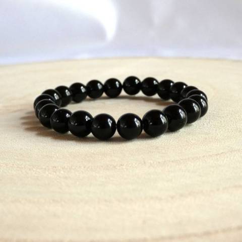 Bracelet tourmaline noire - pierres naturelles 8mm