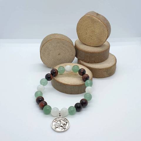 Bracelet astrologique du Taureau - pierres naturelles 8mm