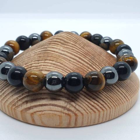 Bracelet haute protection - pierres naturelles 8mm