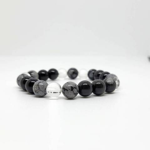 Bracelet ancrage - pierres naturelles 8mm
