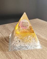 orgonite avec phrase positive
